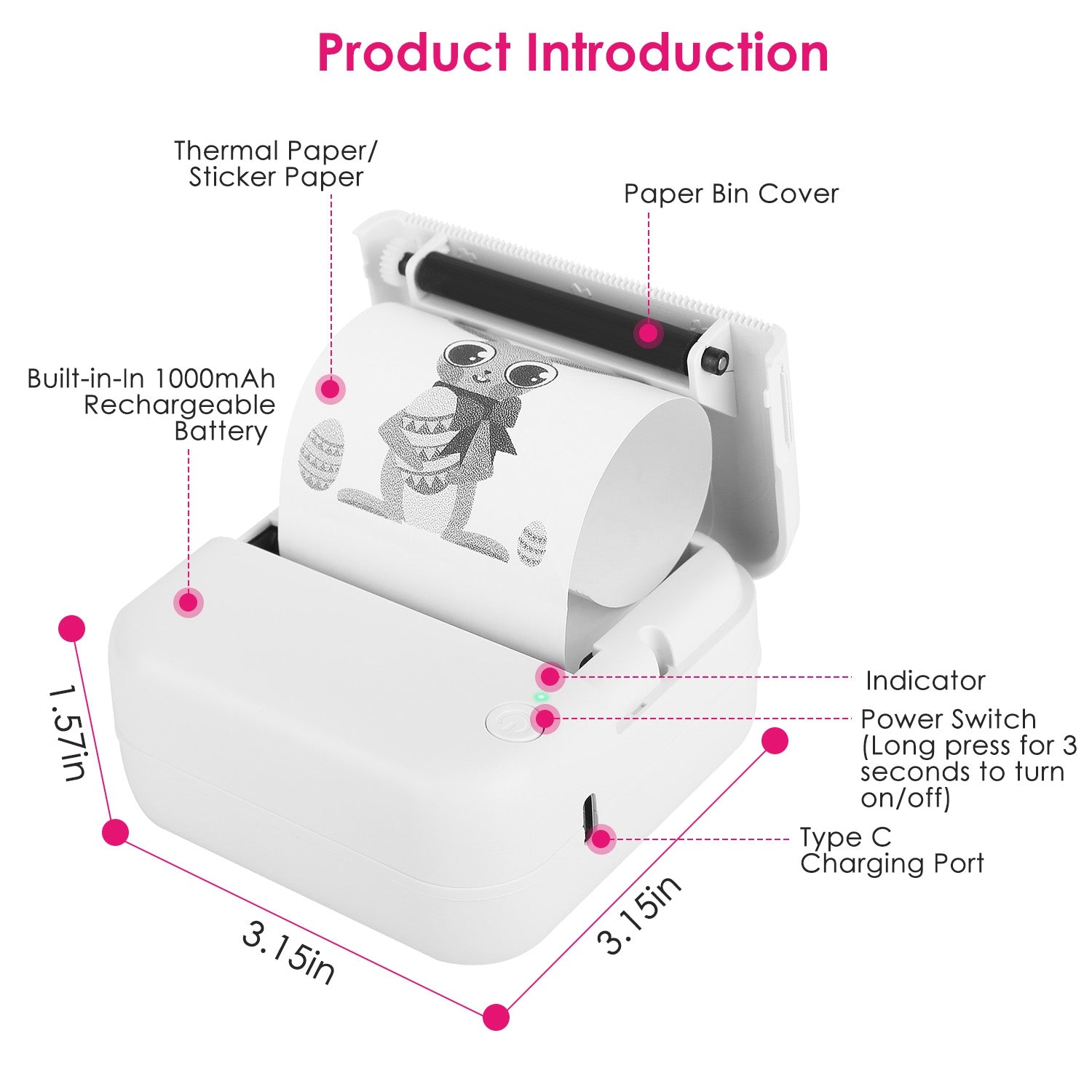 Mini Portable Printer For Phone