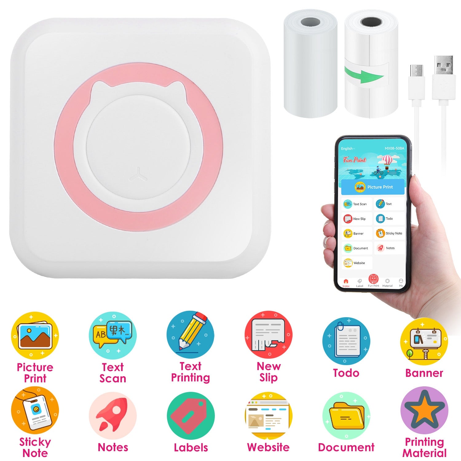 Mini Portable Printer For Phone