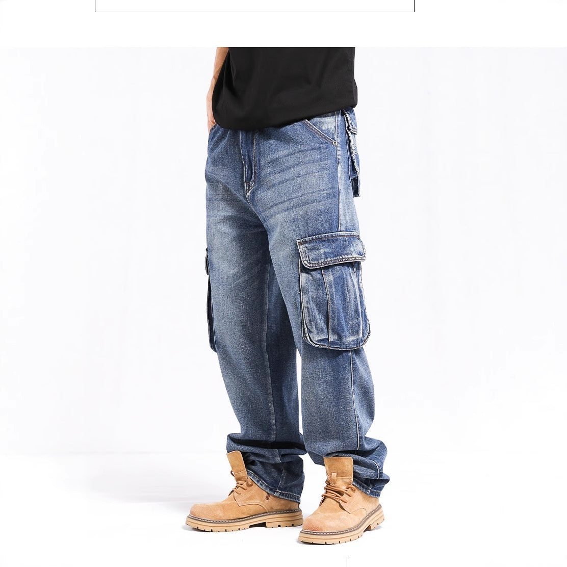 Urban Wide-Leg Cargo Denim