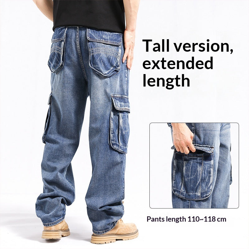 Urban Wide-Leg Cargo Denim